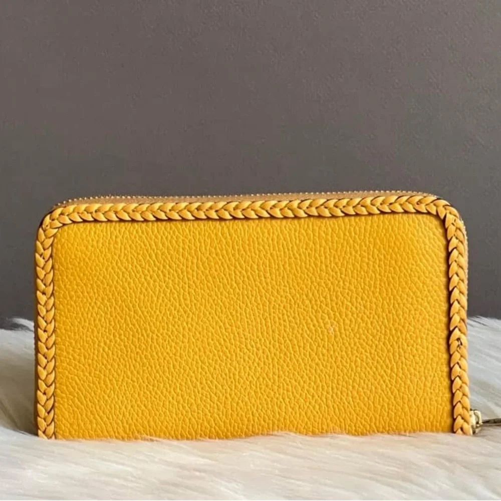 💰SOLD - CJ875 - Coach Zip Around Wallet with Braid - Picture 5 of 12